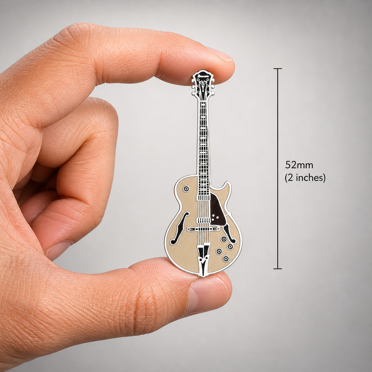 George Benson Style Guitar Enamel Pin Badge
