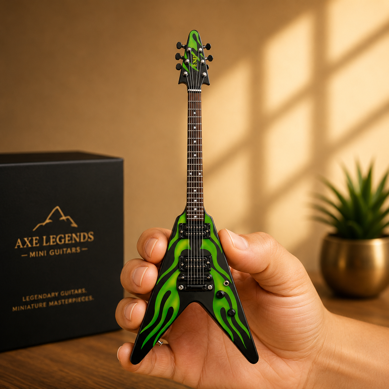 Axe Legends Mini Guitar - Flying V Style Collector Model