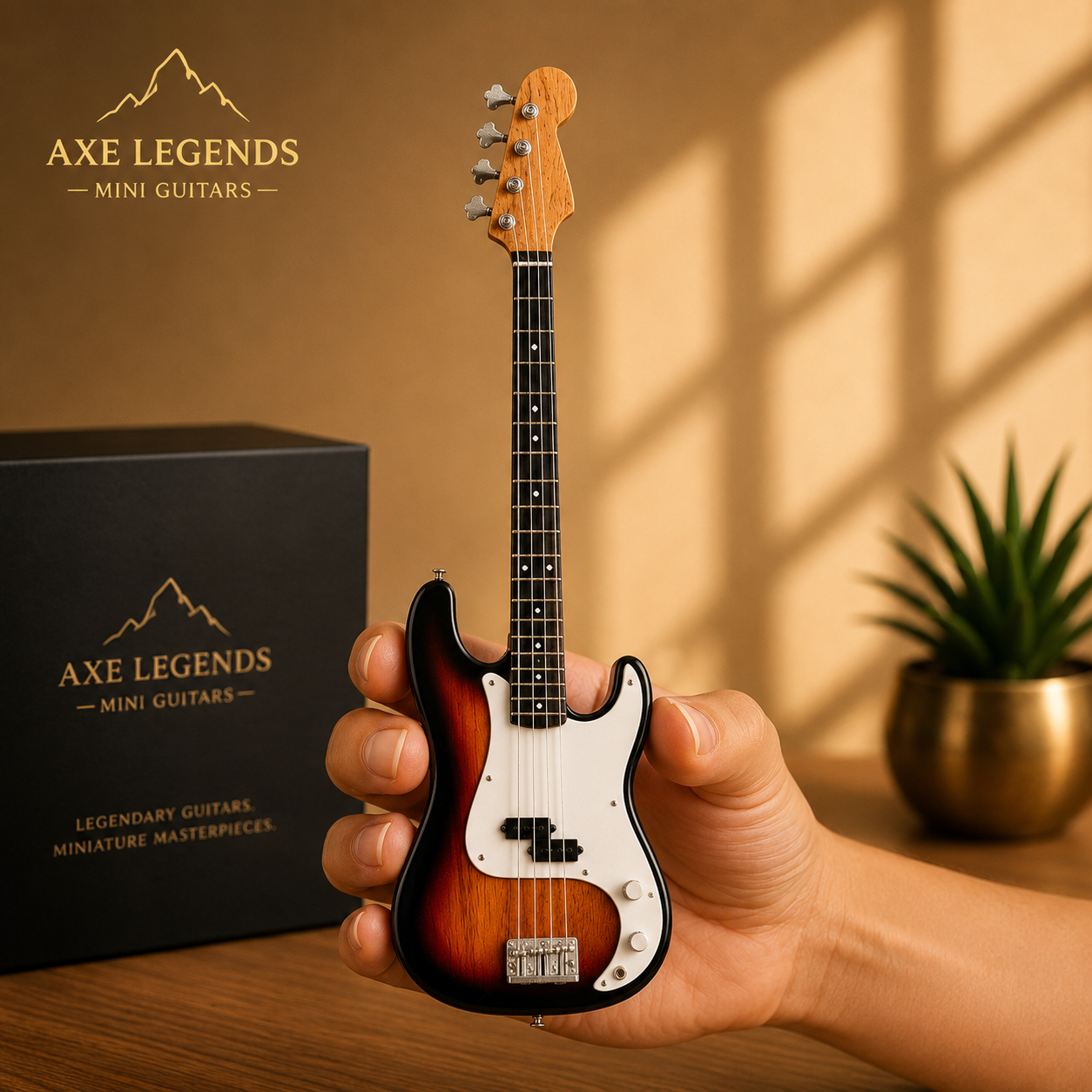 Axe Legends Mini Bass Guitar - Precision Bass Style Collector Model