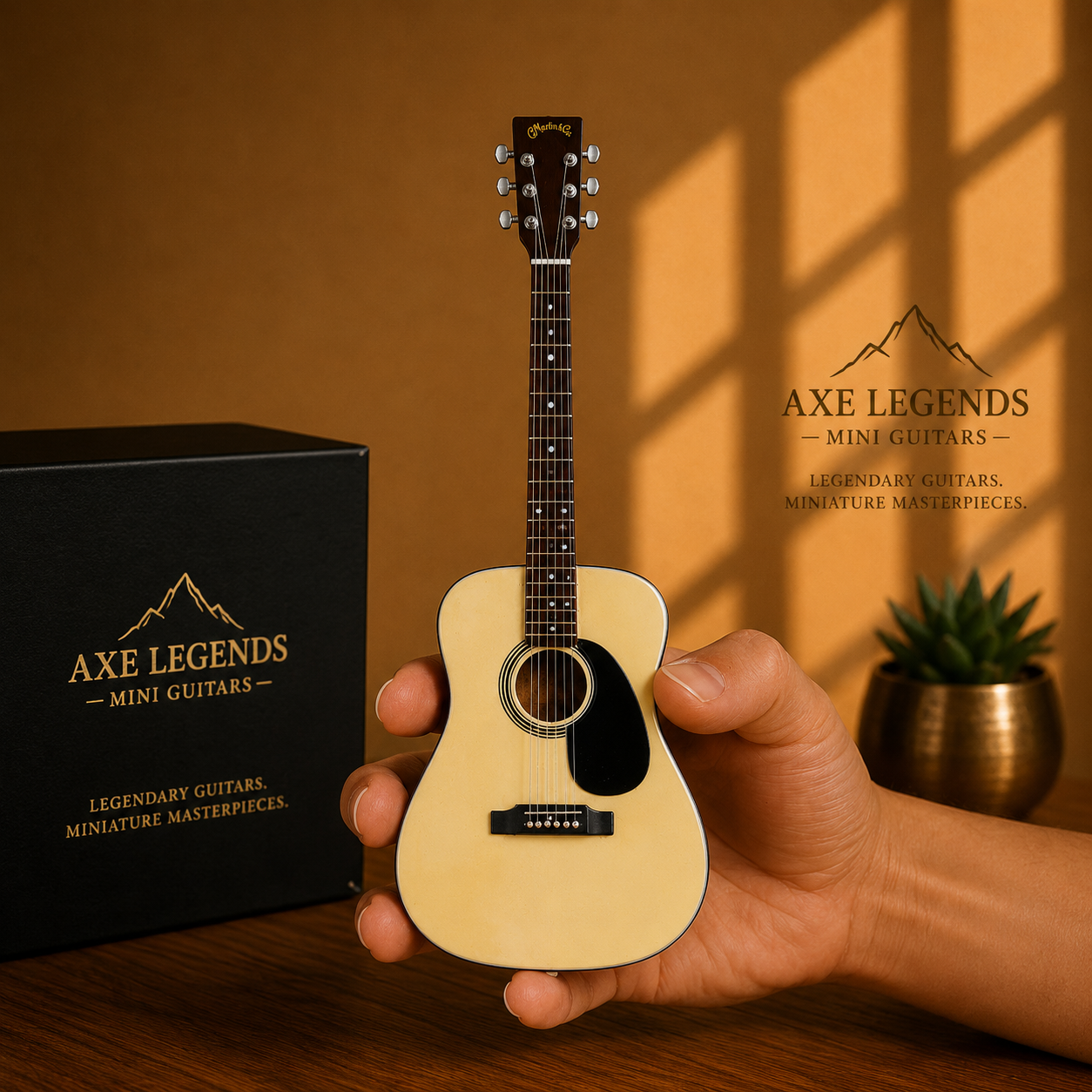 Axe Legends Mini Guitar - Martin Acoustic Style Collector Model