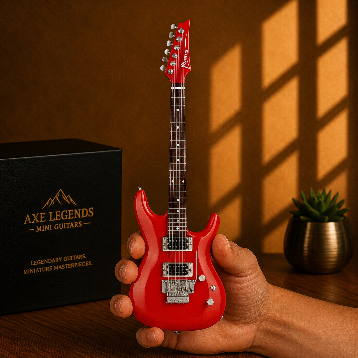 Axe Legends Mini Guitar - Joe Satriani Style Collector Model