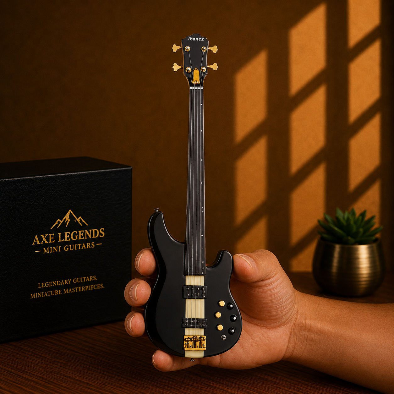 Axe Legends Mini Bass Guitar - Sting Bass Style Collector Model