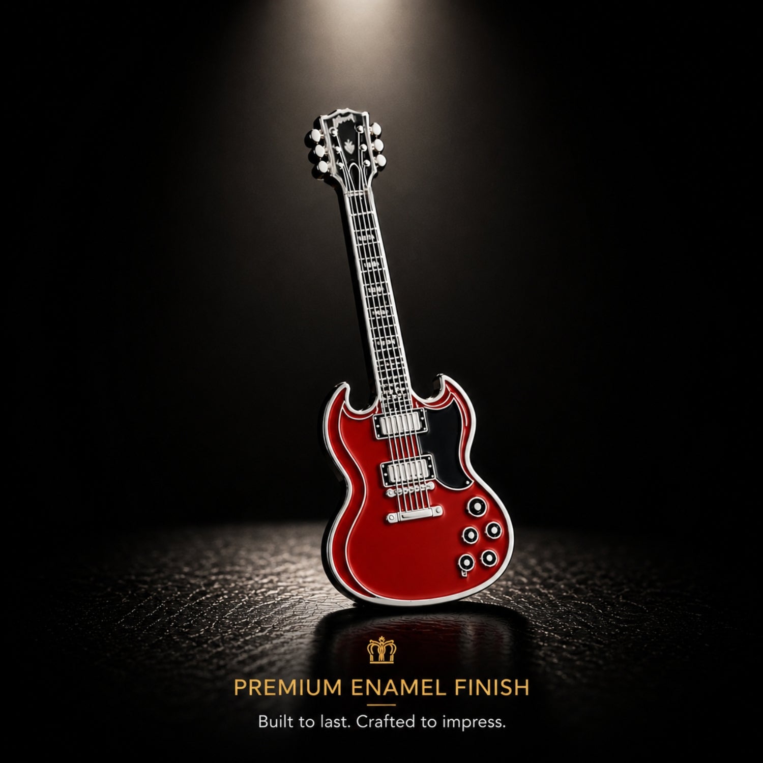 SG Style Guitar Enamel Pin Badge