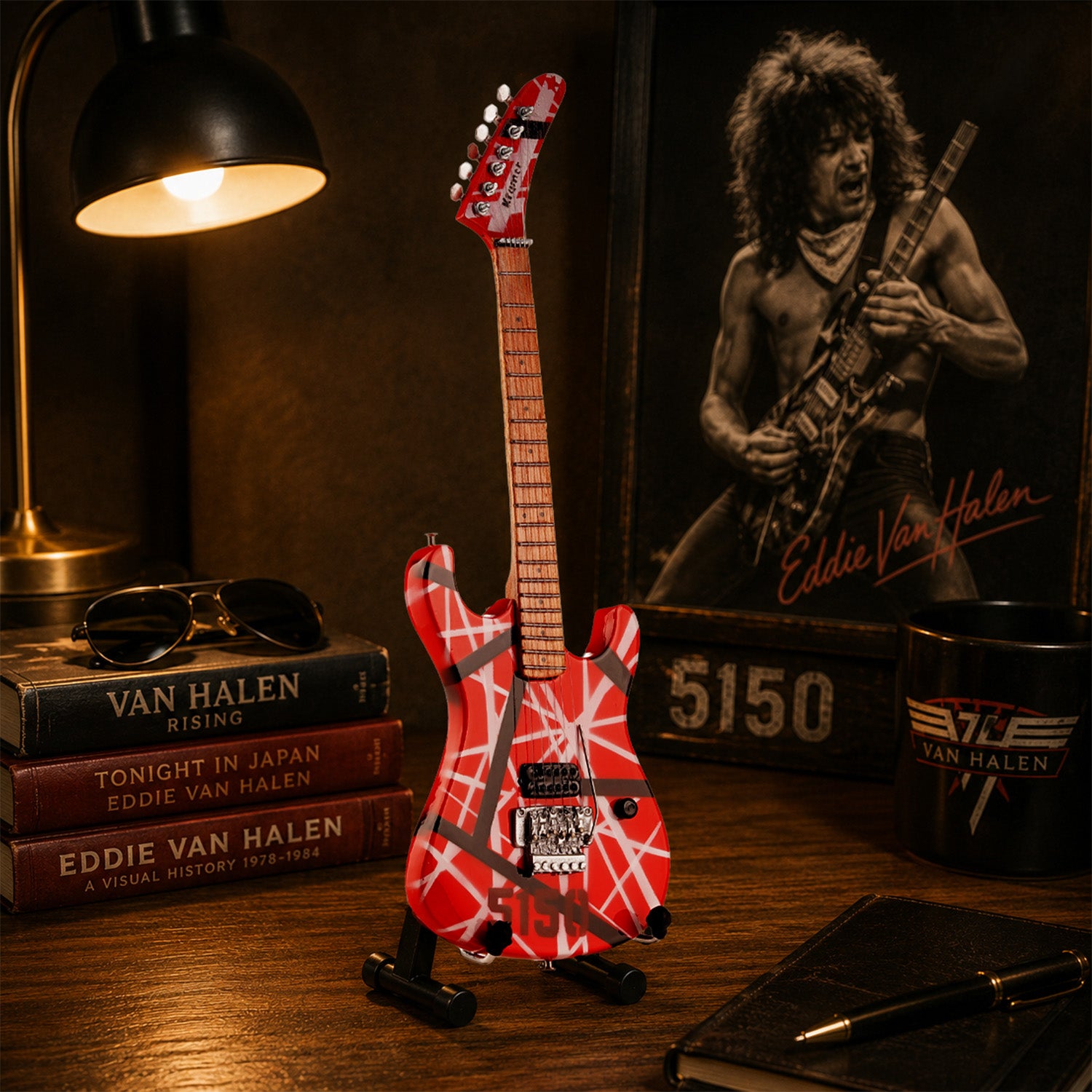 Axe Legends Mini Guitar - EVH Kramer Style Collector Model