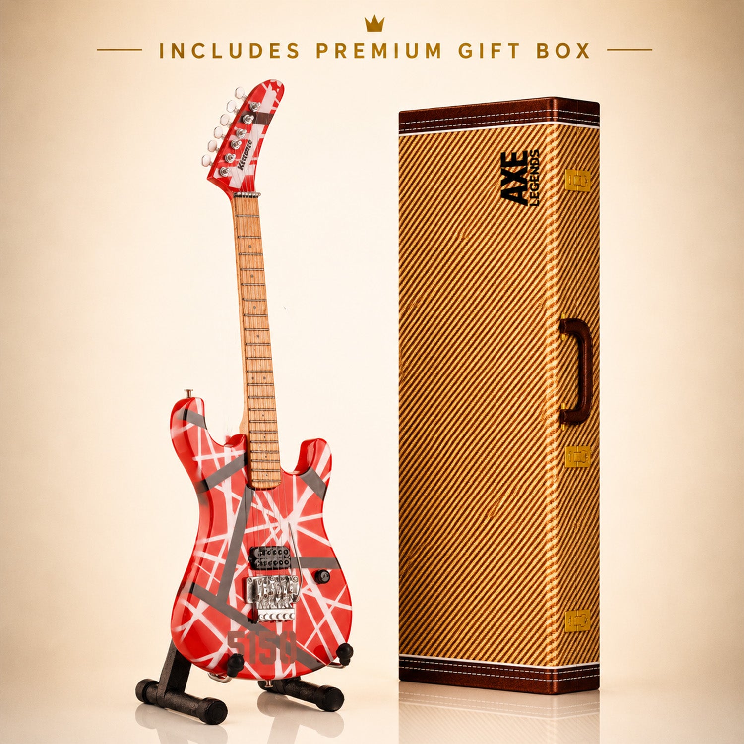 Axe Legends Mini Guitar - EVH Kramer Style Collector Model