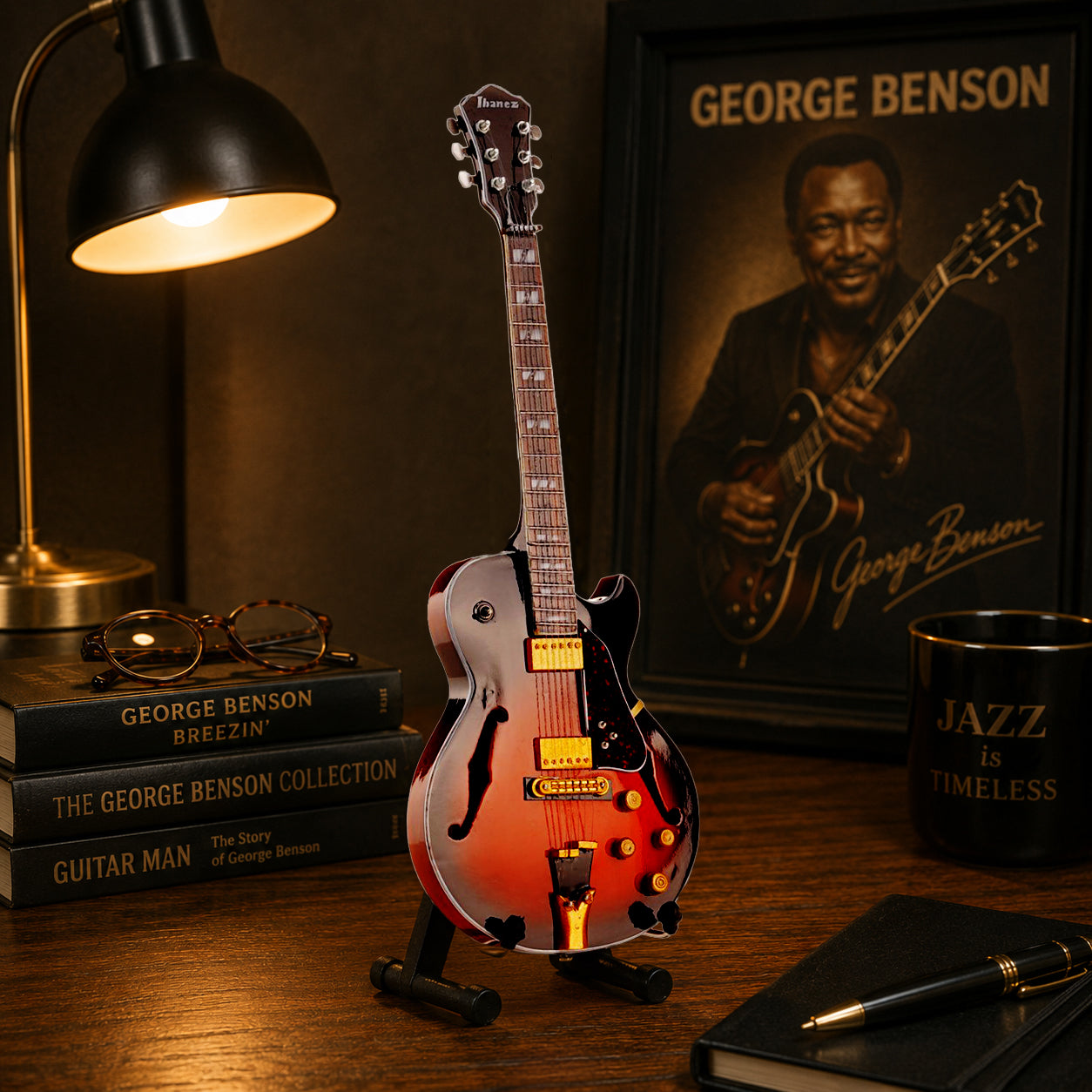 Axe Legends Mini Guitar - George Benson Style Collector Model