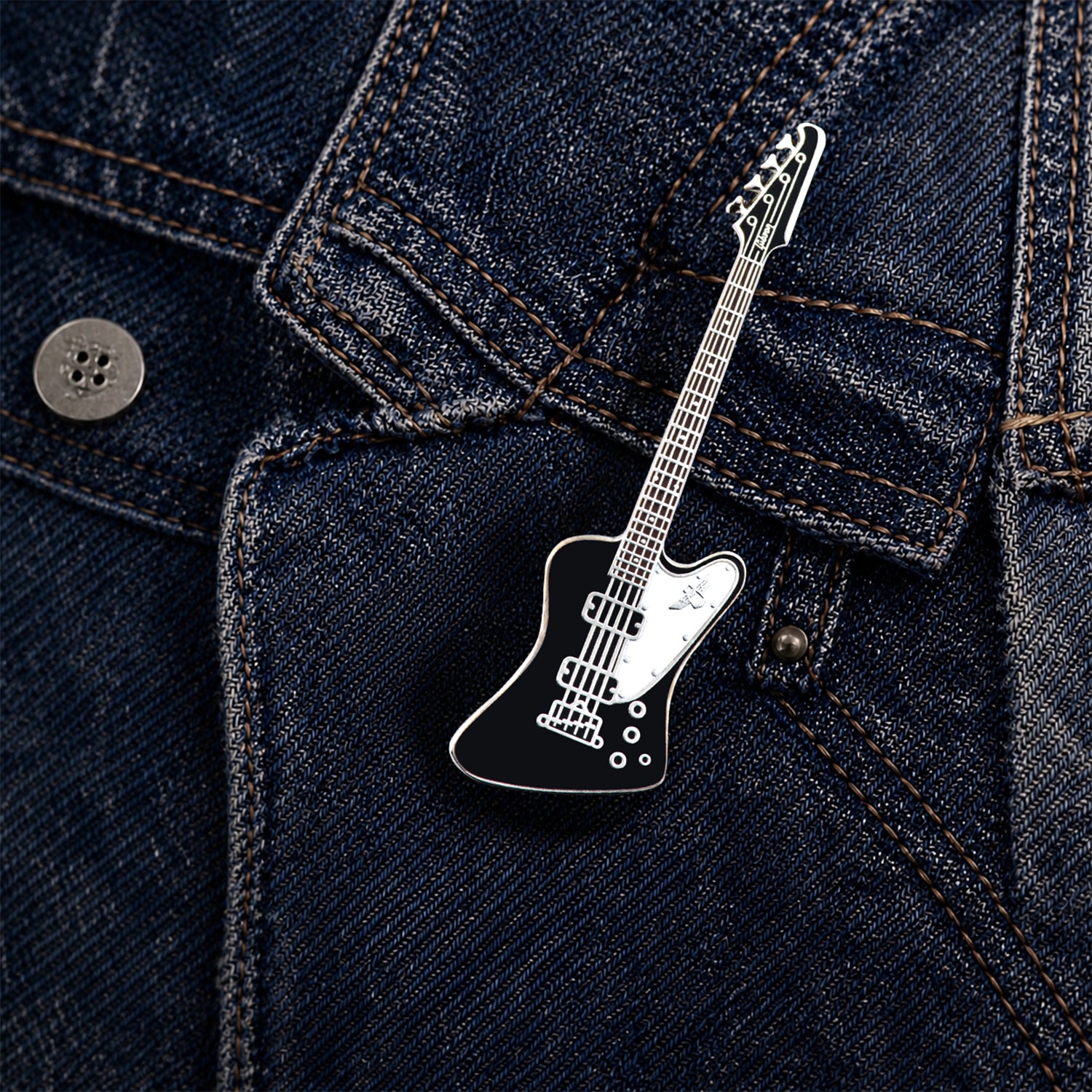 Thunderbird Style Bass Enamel Pin Badge