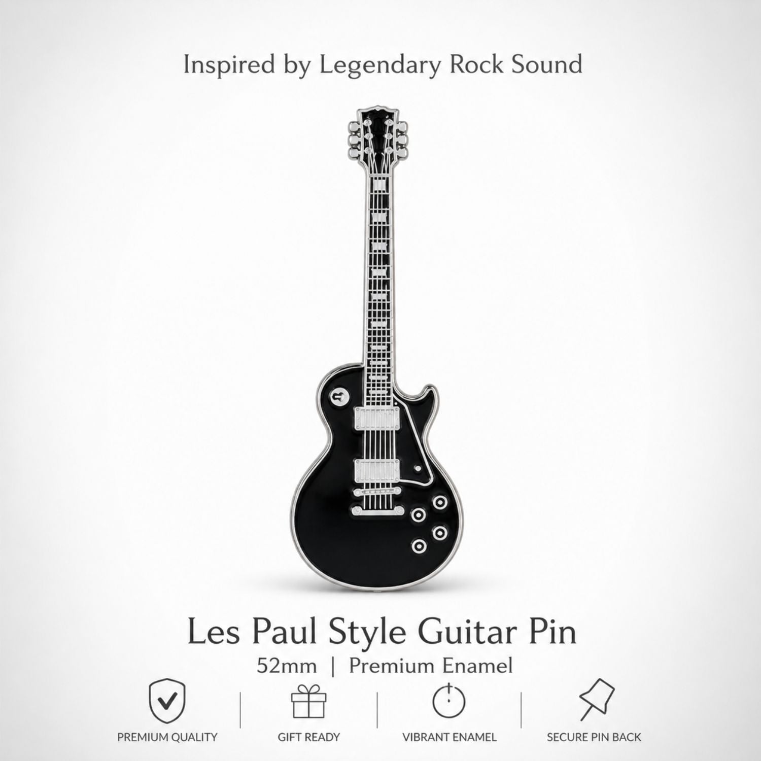 Les Paul Style Guitar Enamel Pin Badge
