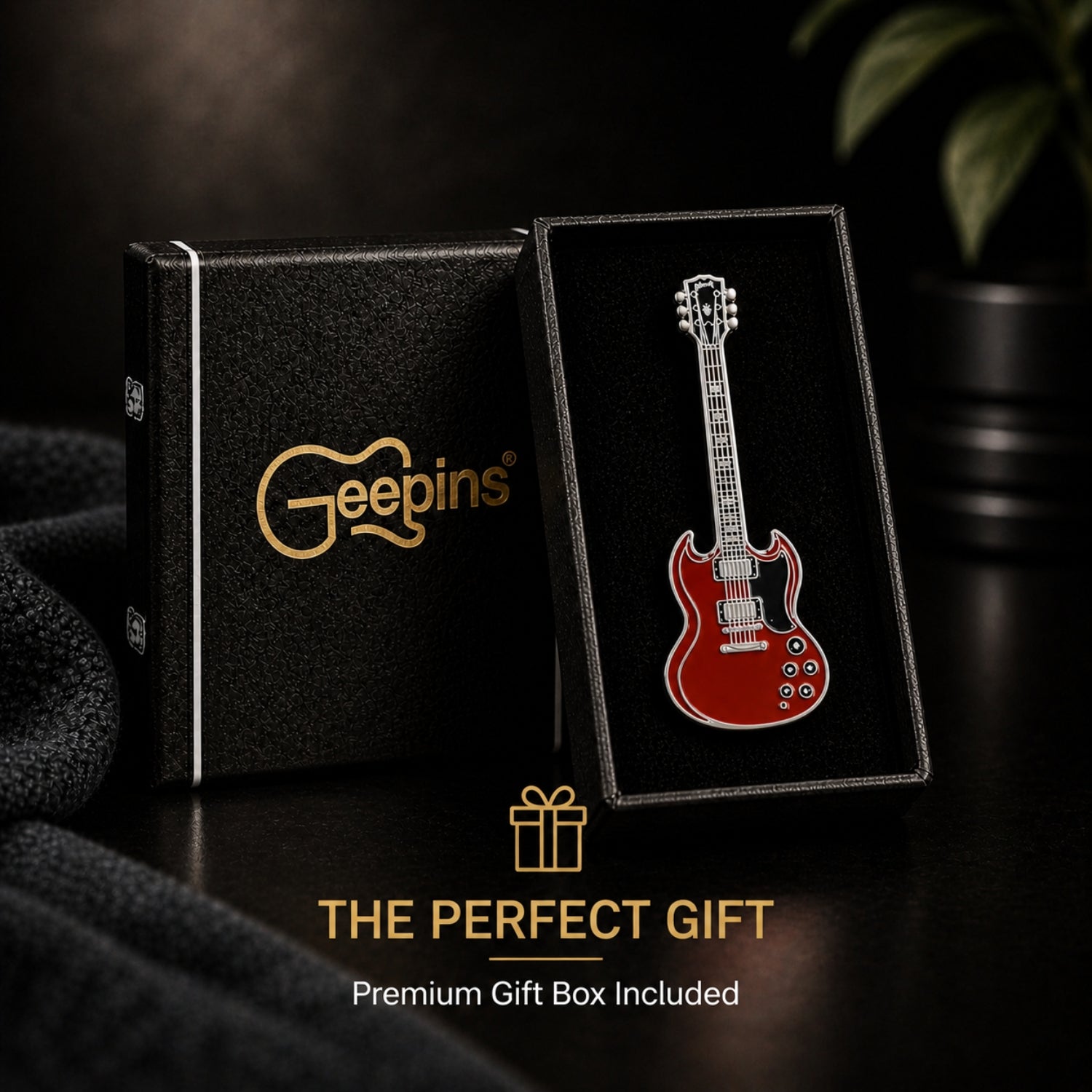 SG Style Guitar Enamel Pin Badge