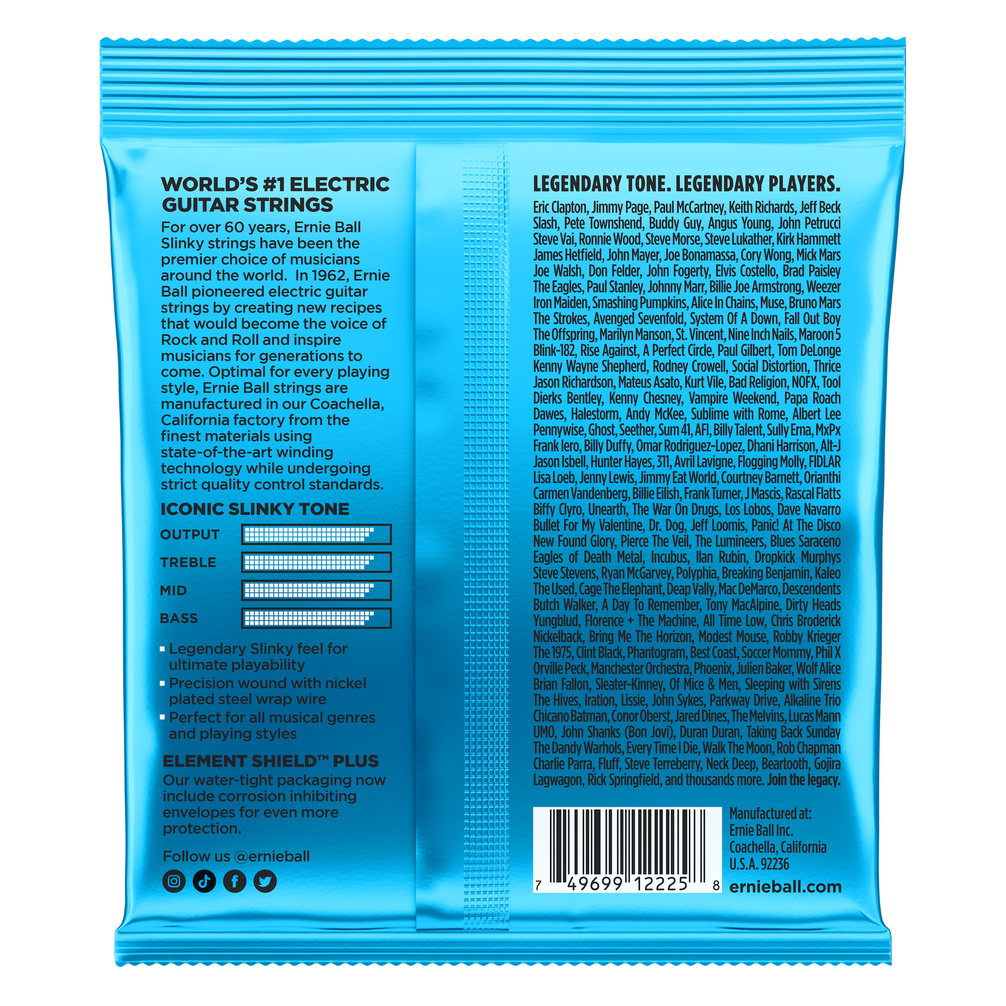 ERNIE BALL EXTRA SLINKY GUITAR STRINGS