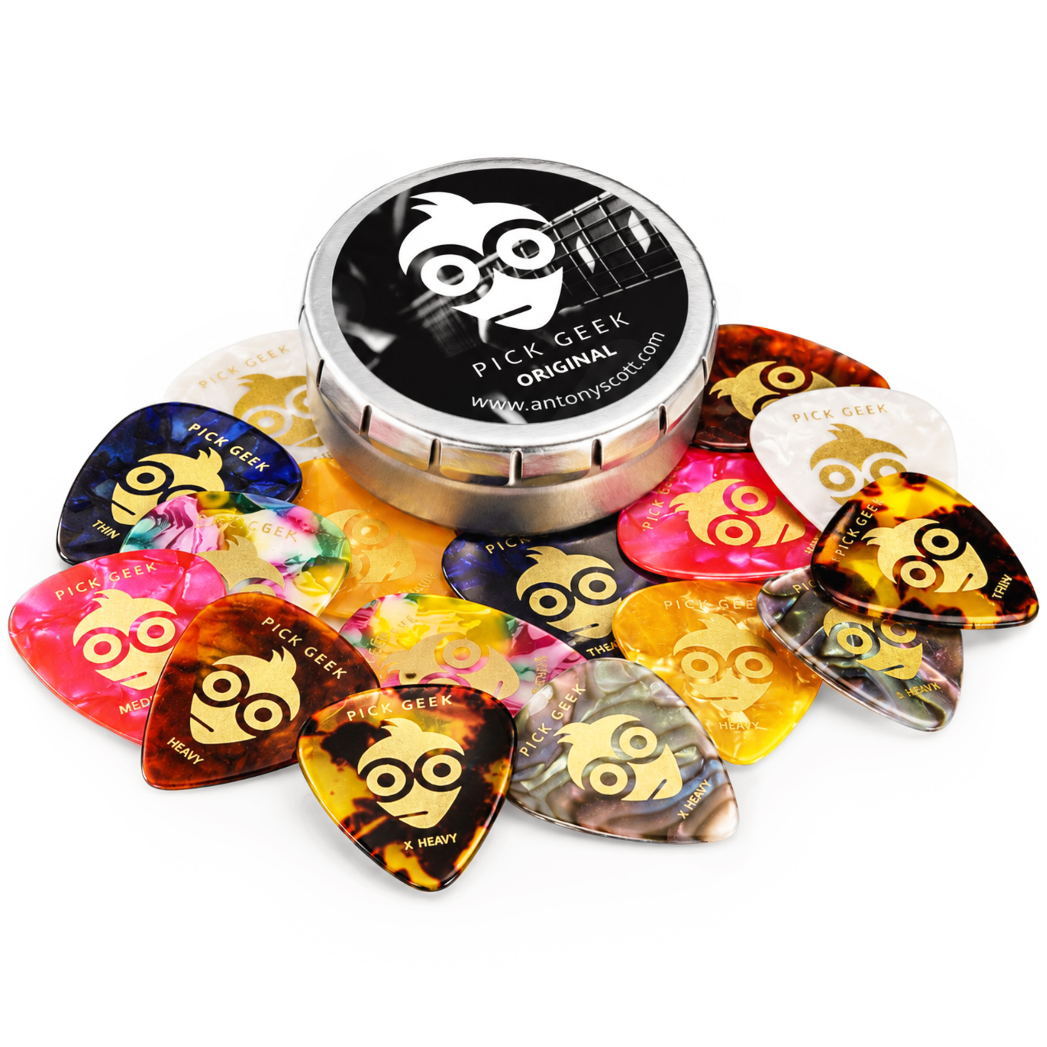 Pick Geek Classic Guitar Pick Set - Premium Gift Edition