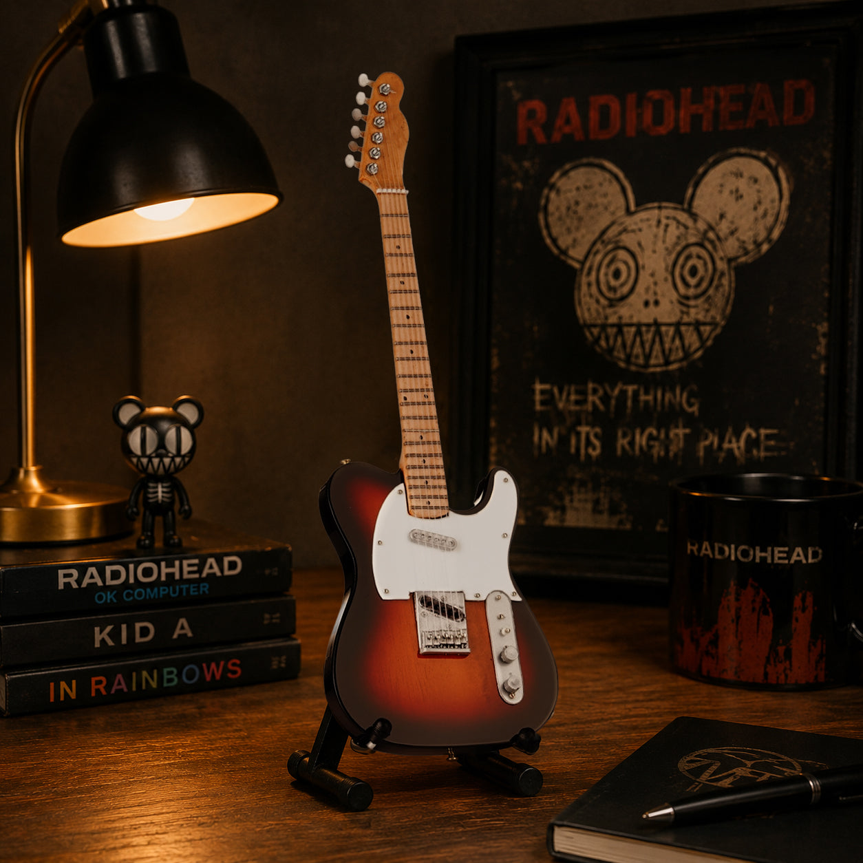 Axe Legends Mini Guitar - Sunburst Radiohead Style Collector Model