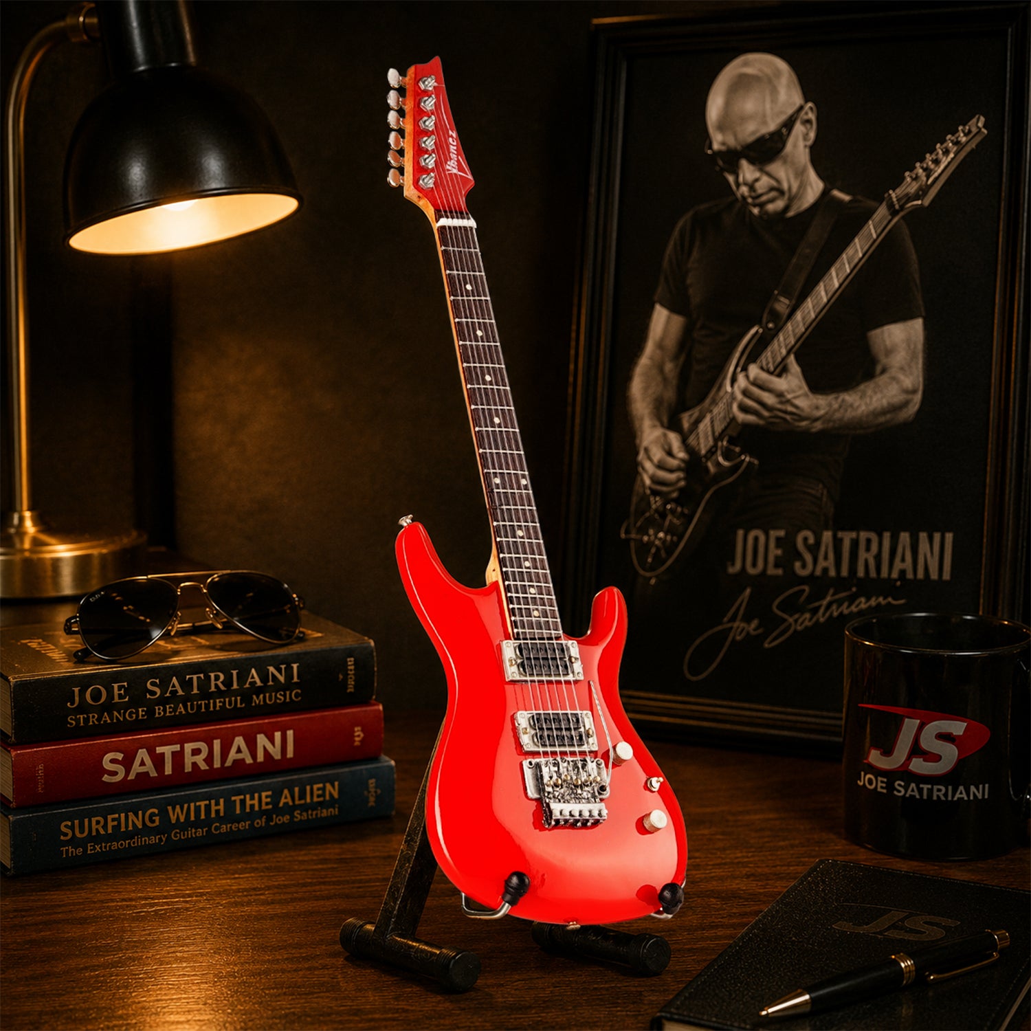 Axe Legends Mini Guitar - Joe Satriani Style Collector Model