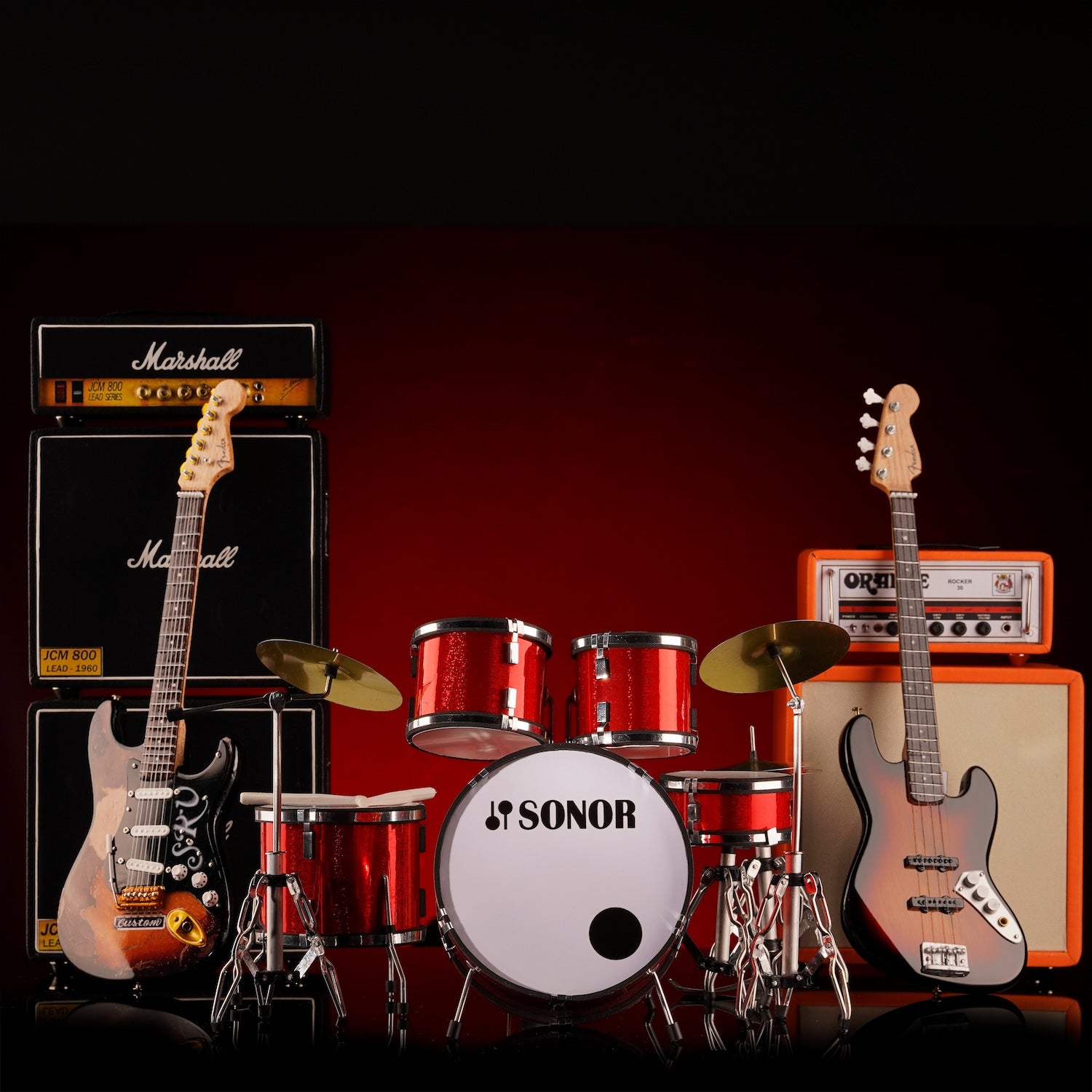 Drum Minis - Sonor Red Mini Drum Set
