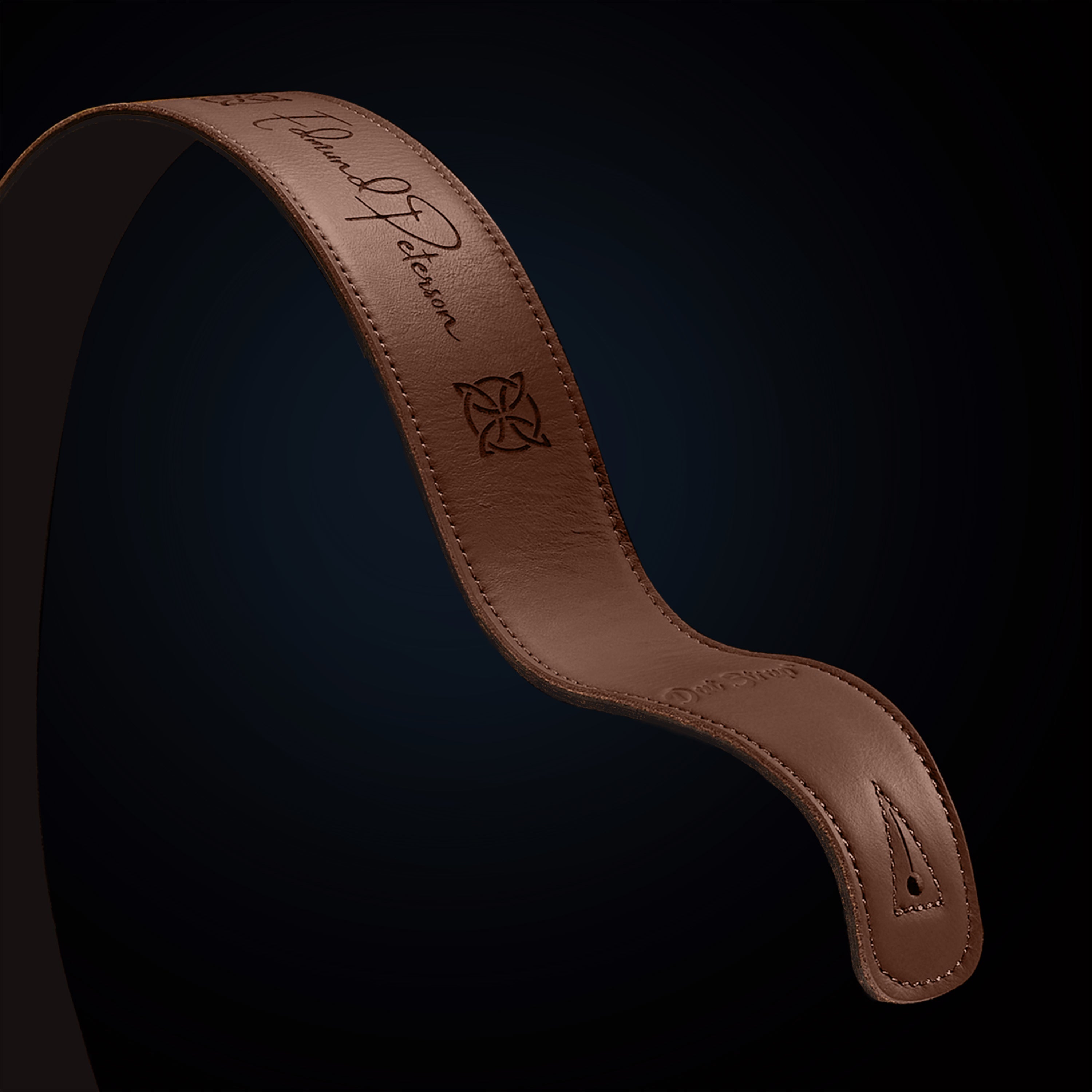 Personalised Dat Strap Leather Guitar Strap