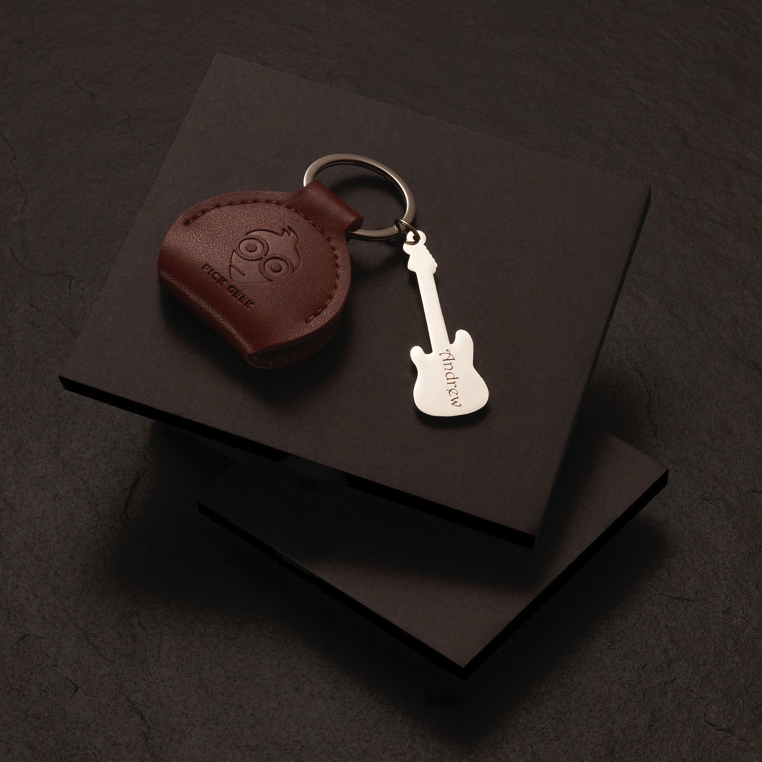 Pick Geek Strat Guitar Keyring