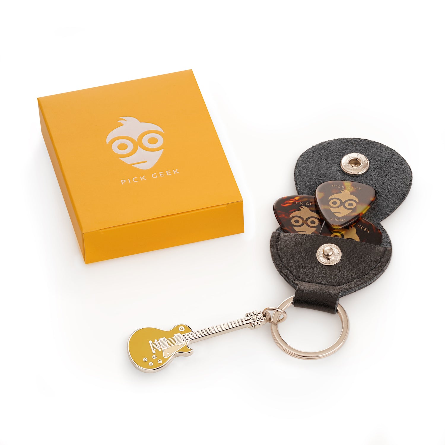 Pick Geek Les Paul Gold-Top Guitar Keyring