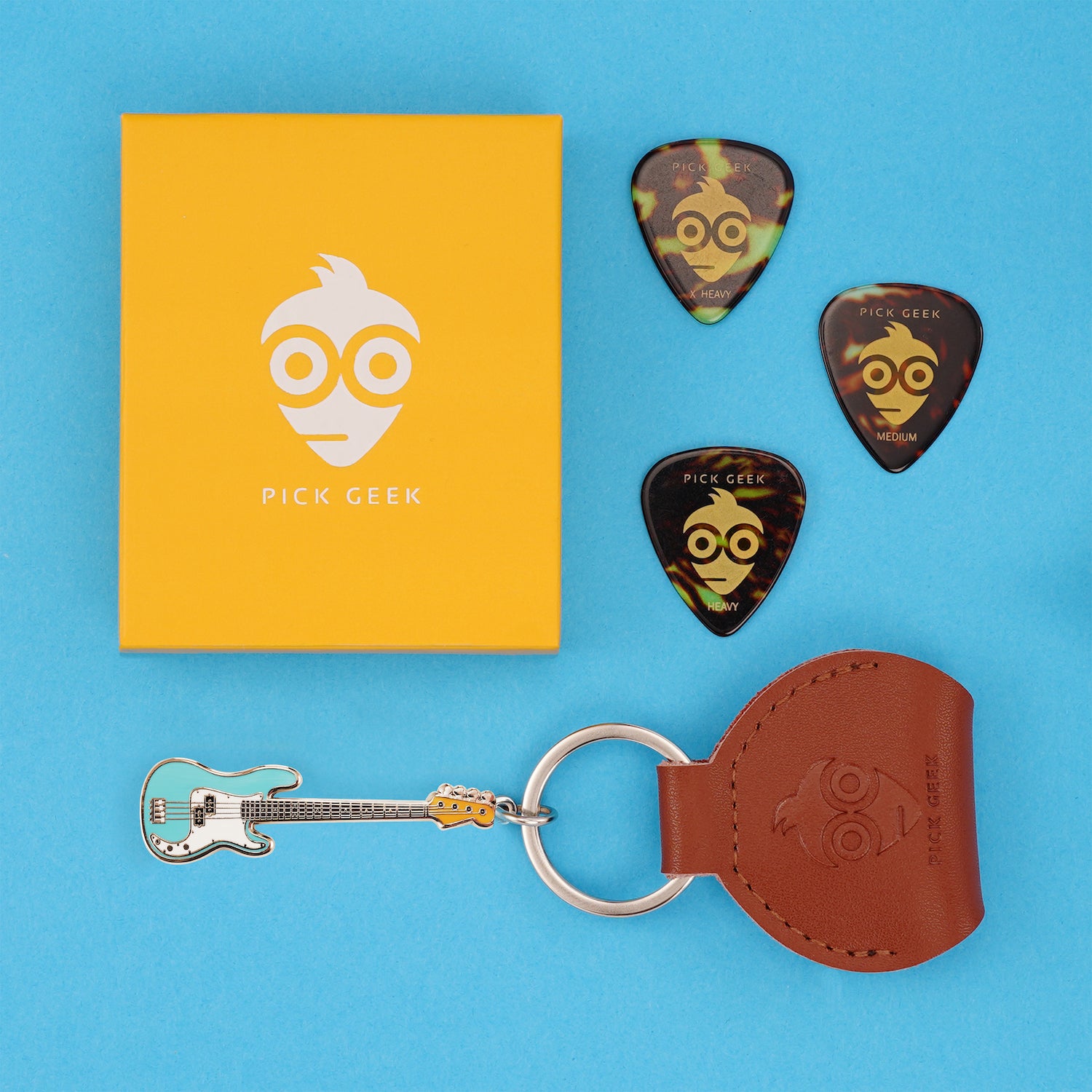 Pick Geek Precision Bass Guitar Keyring