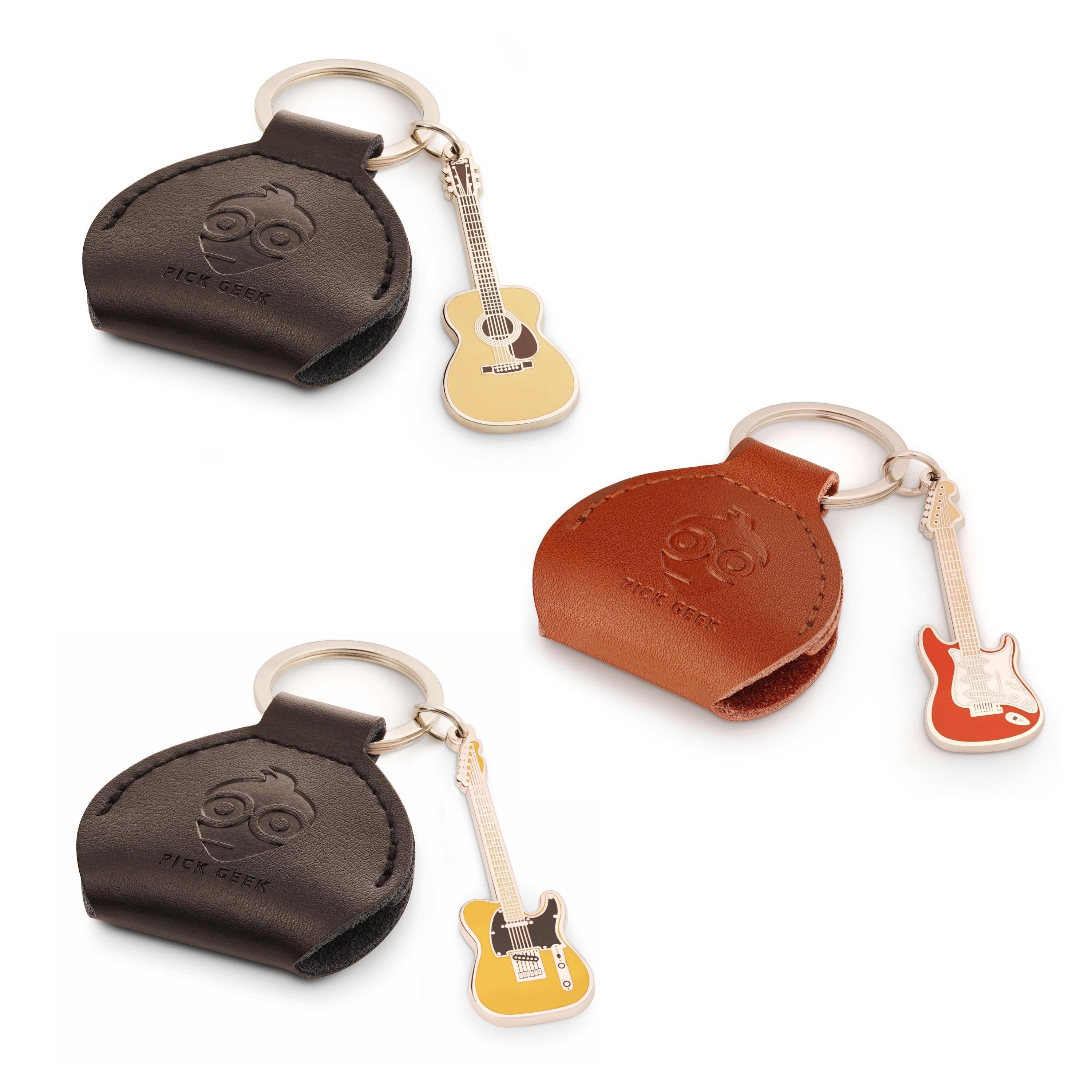 Pick Geek 3-Pack Guitar Keyring Set