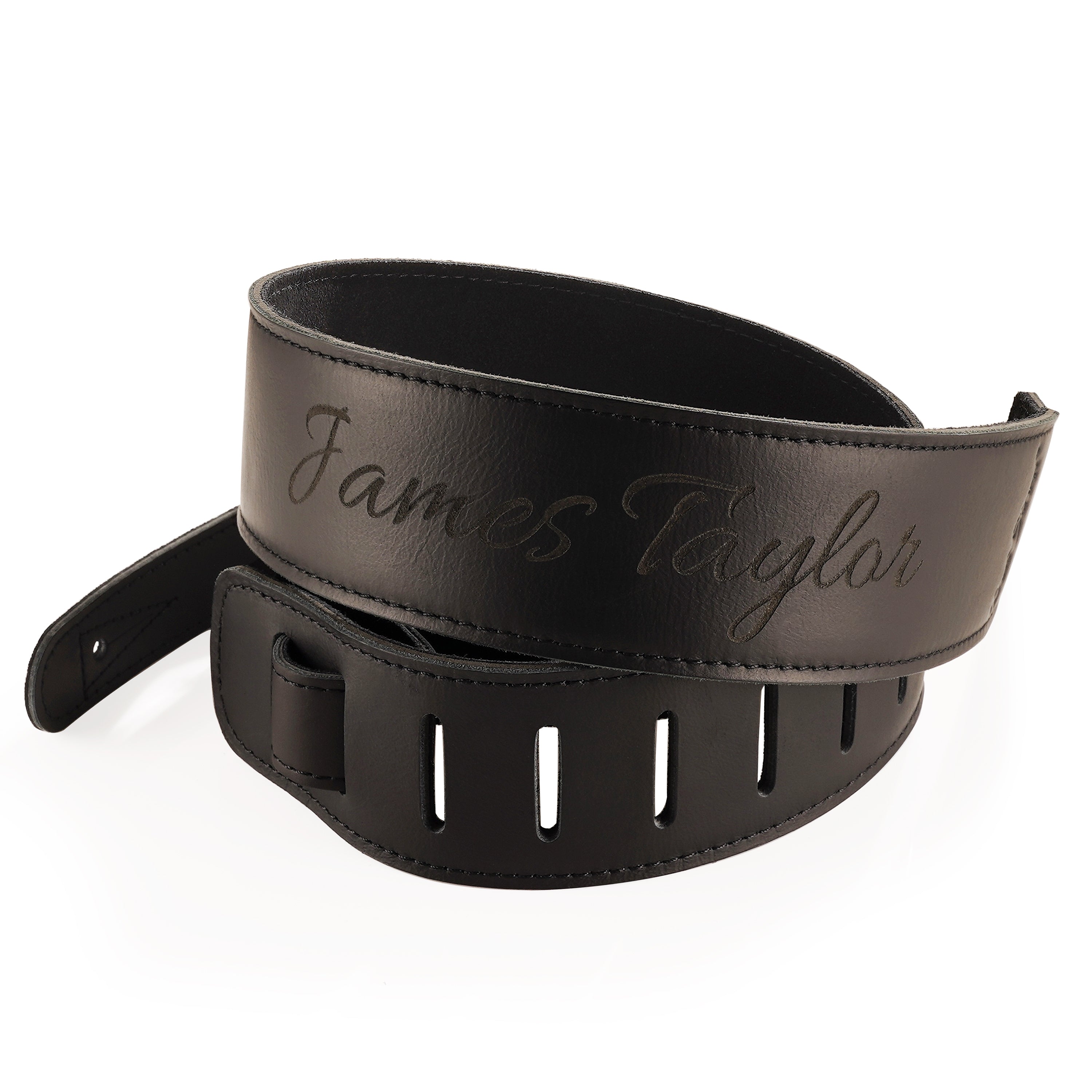 Personalised Dat Strap Leather Guitar Strap