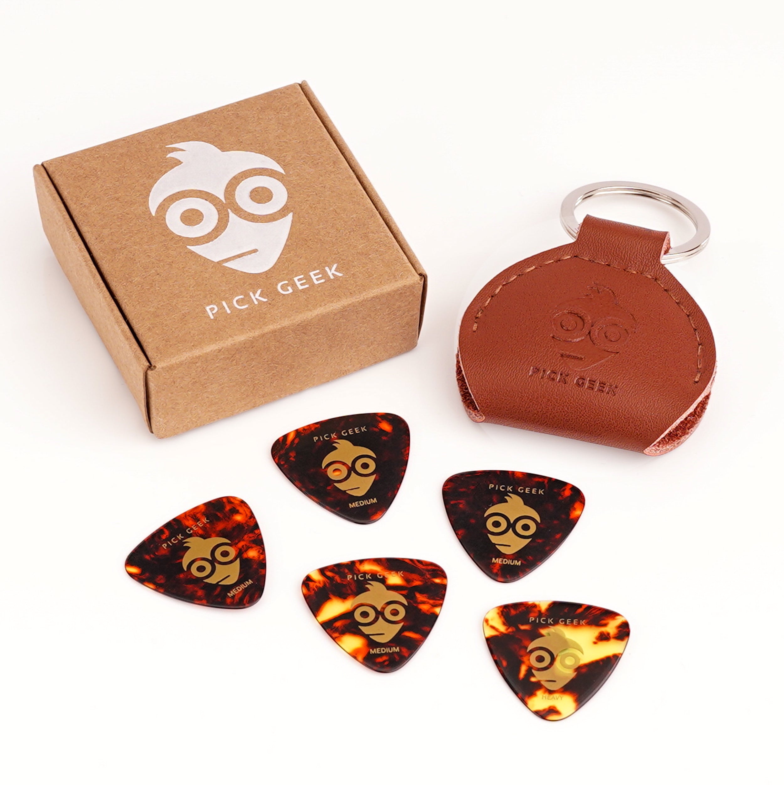 Pick Geek Leather Pick Holder Keyring